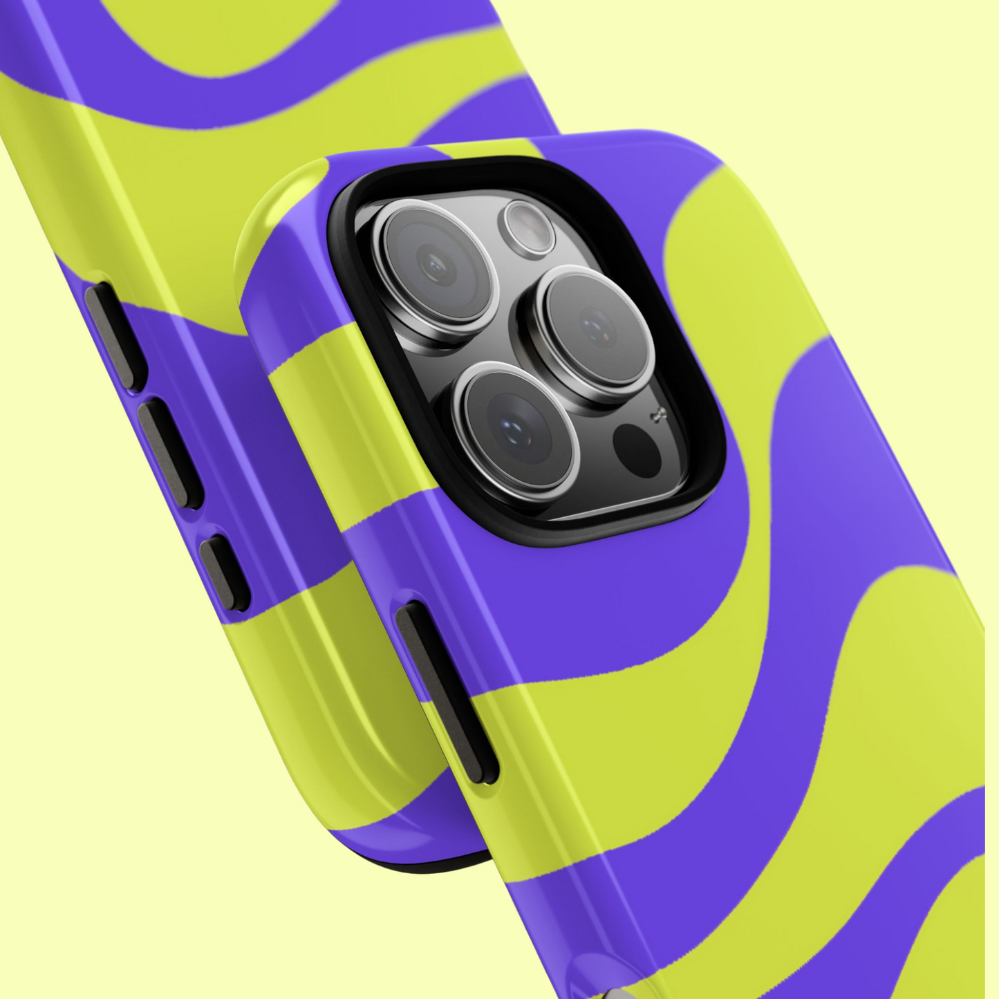 Green and purple swirl