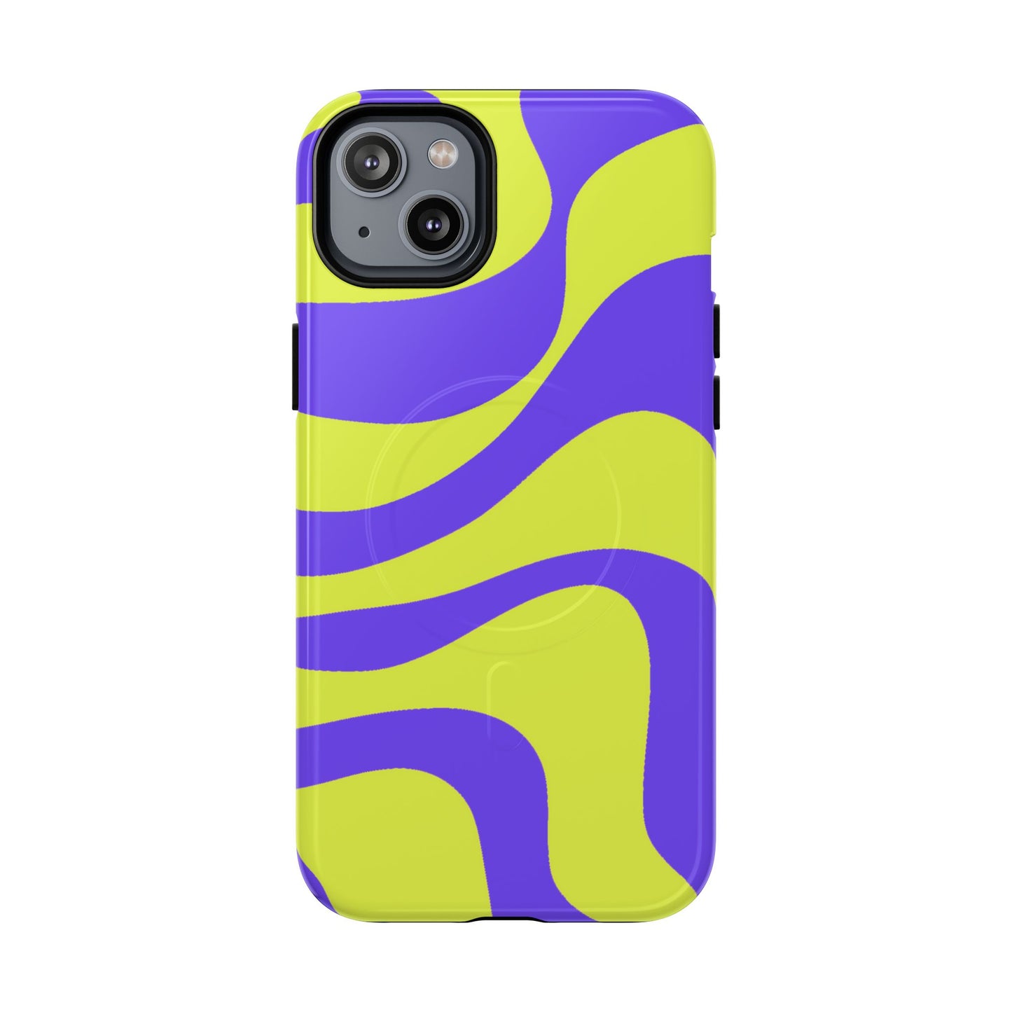 Green and purple swirl