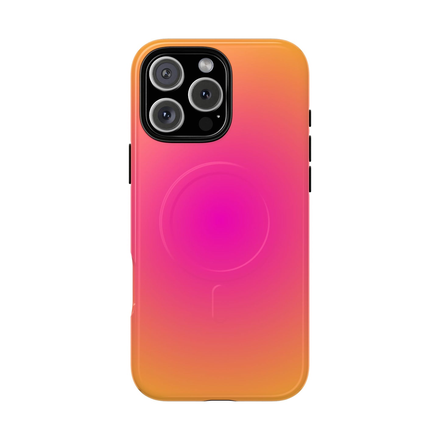 Pink to orange aura