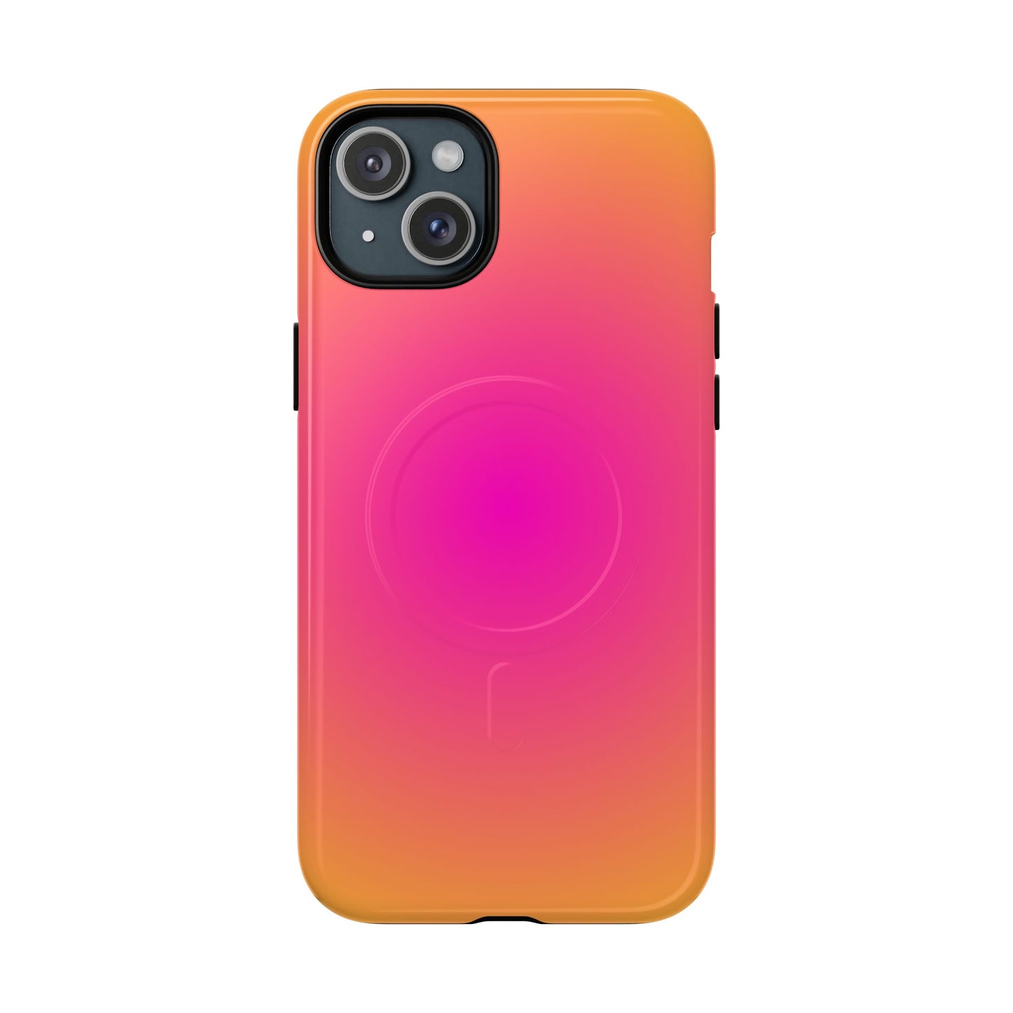 Pink to orange aura