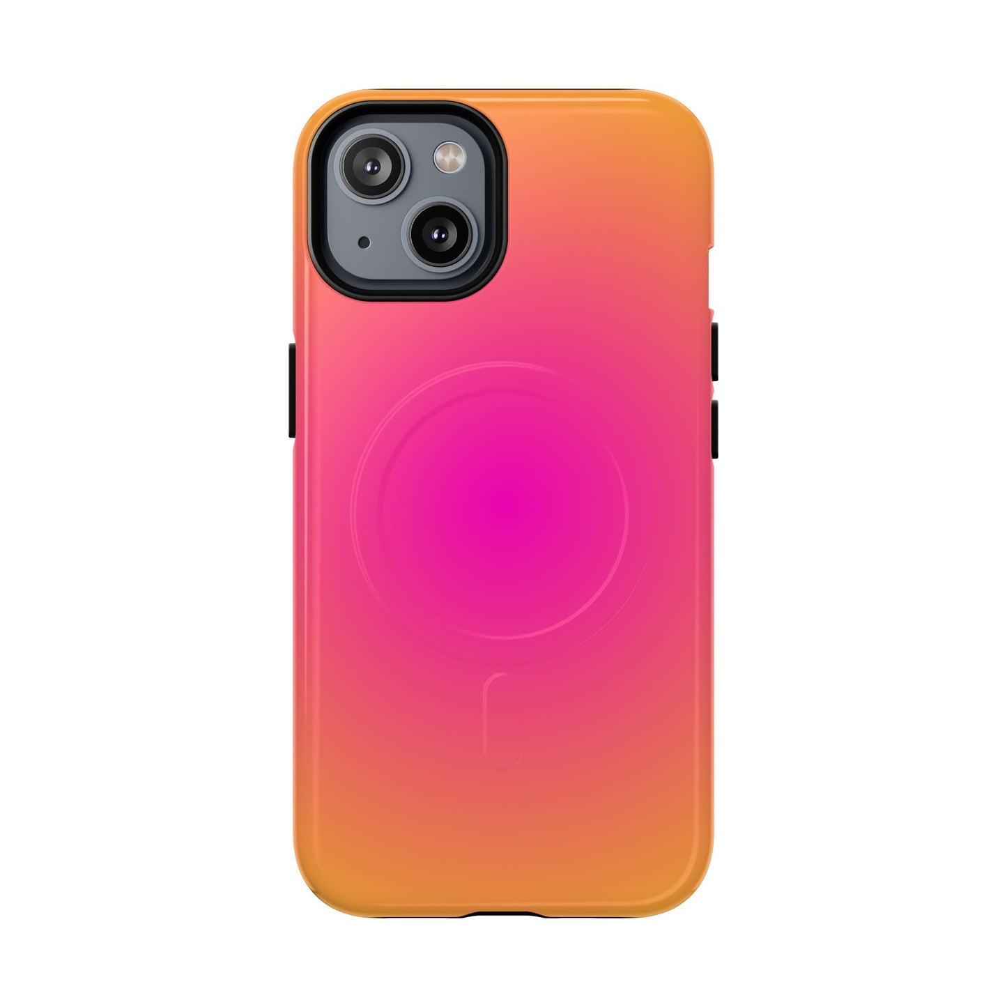 Pink to orange aura