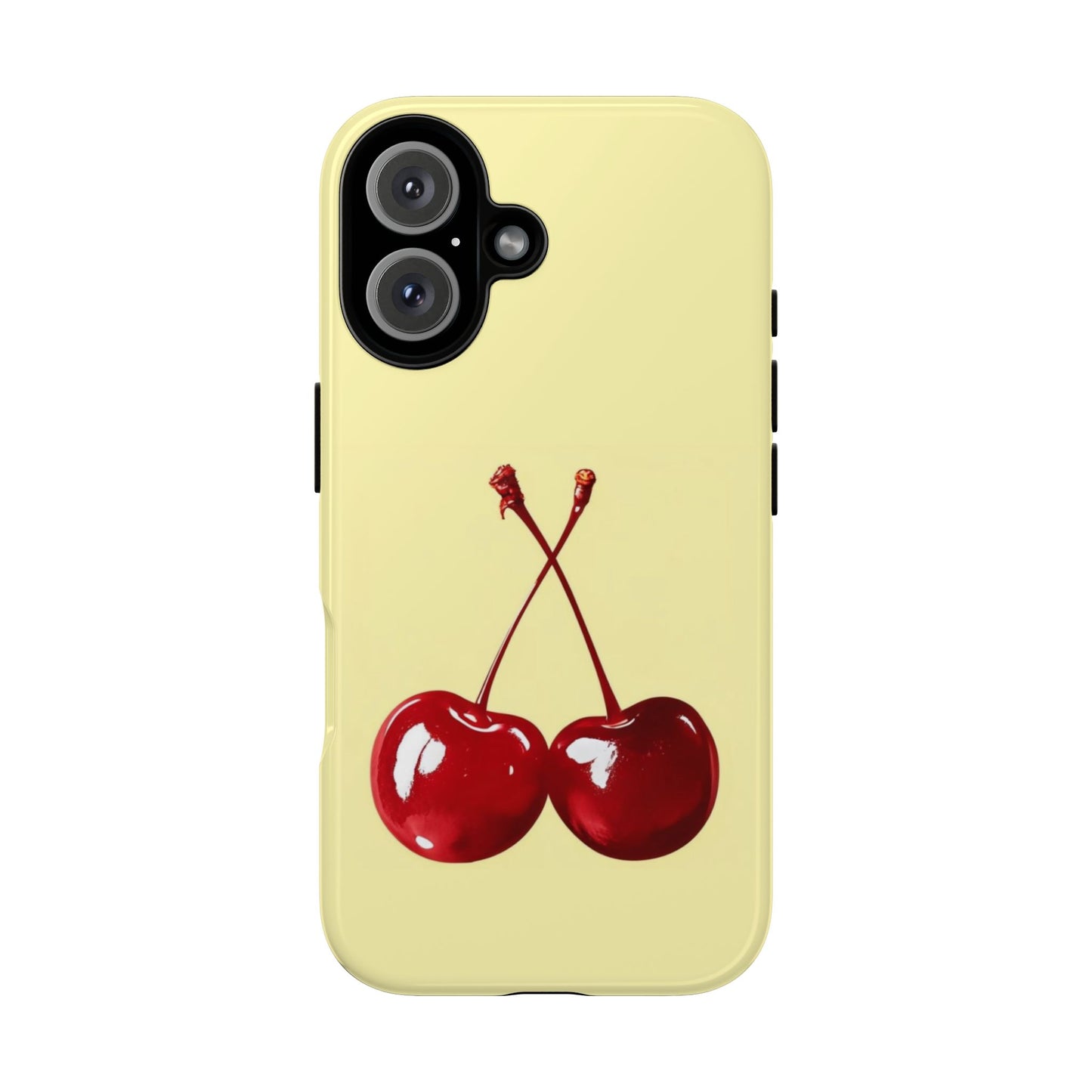 Soft yellow and cherry