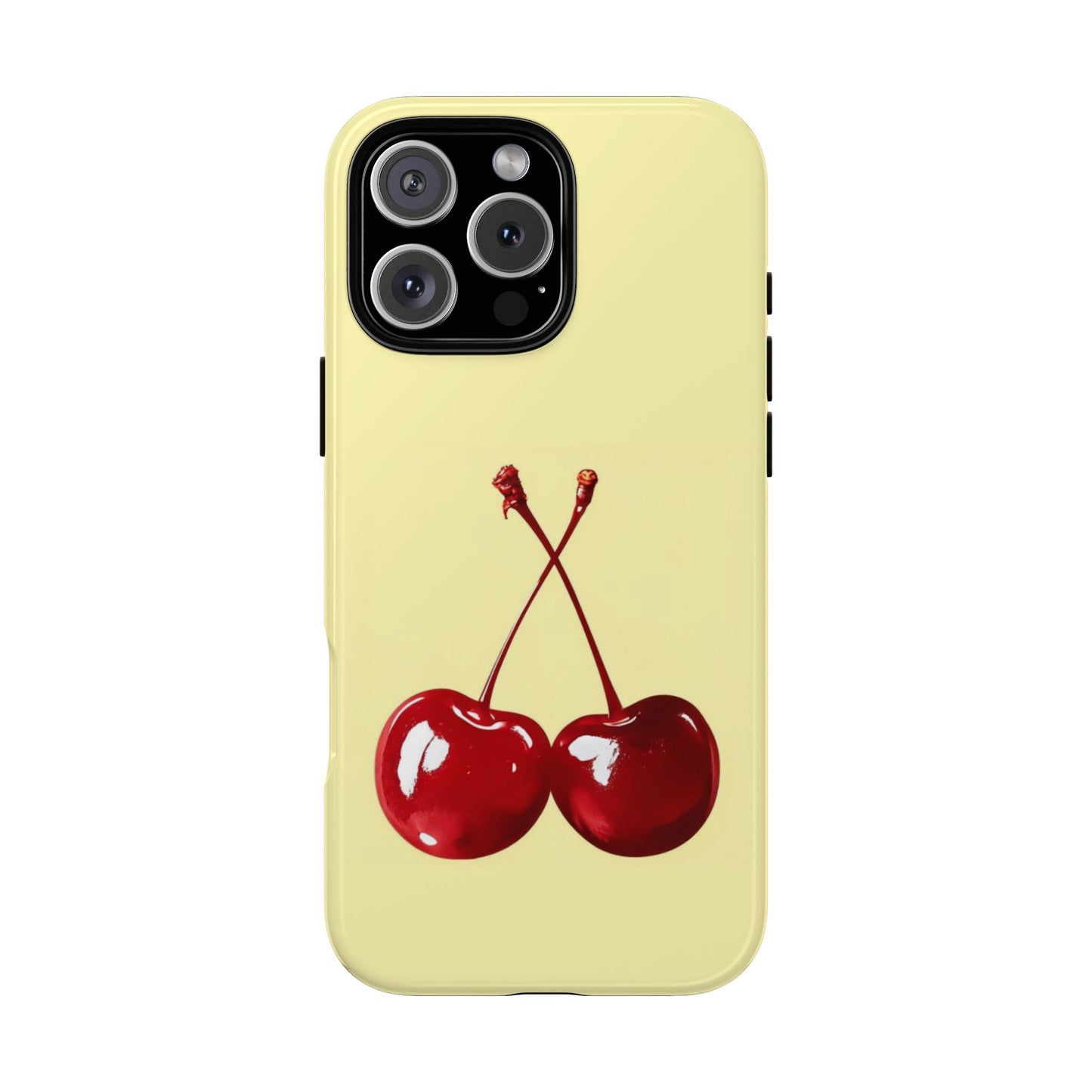 Soft yellow and cherry