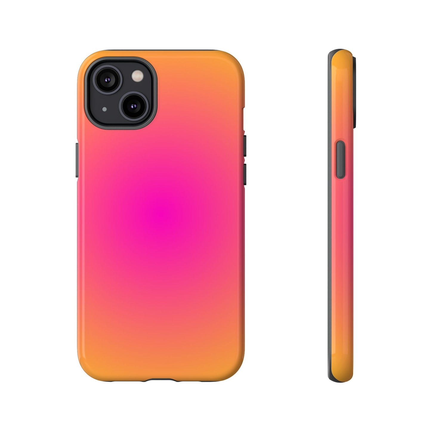 Pink to orange aura