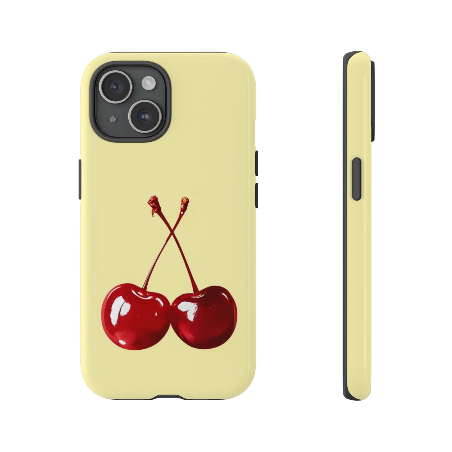 Soft yellow and cherry