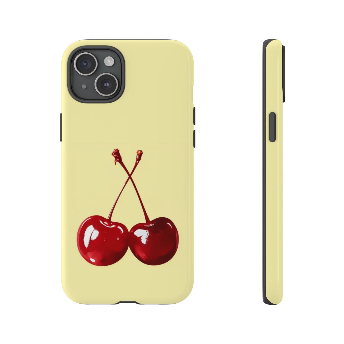 Soft yellow and cherry