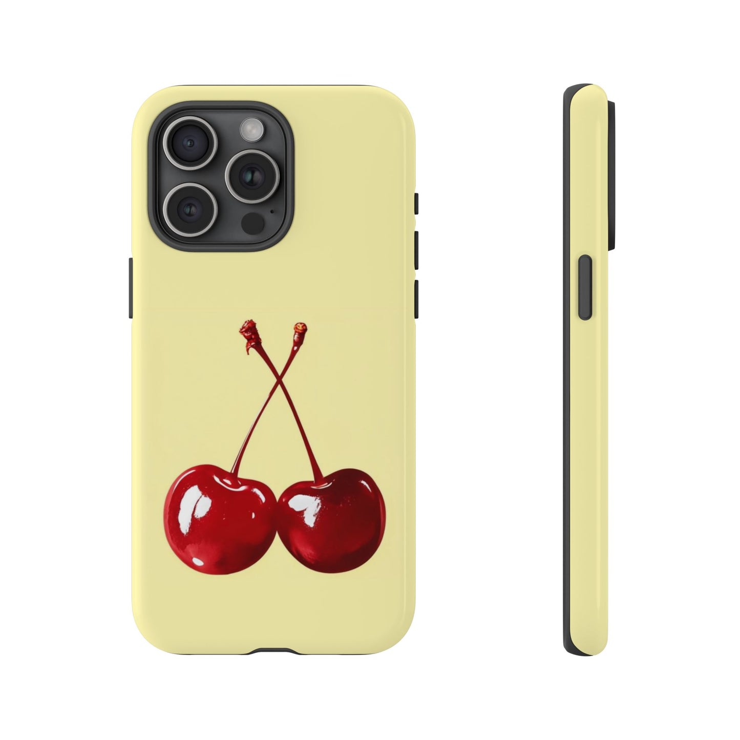 Soft yellow and cherry