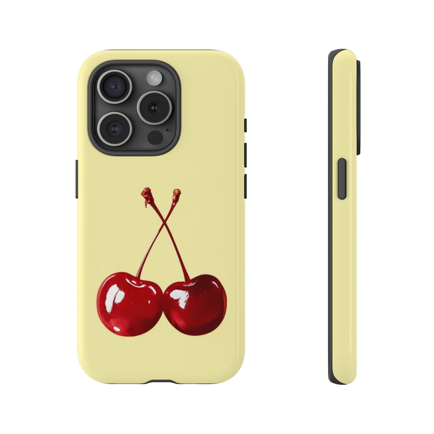 Soft yellow and cherry