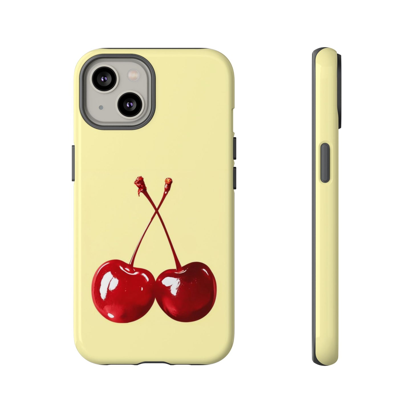 Soft yellow and cherry