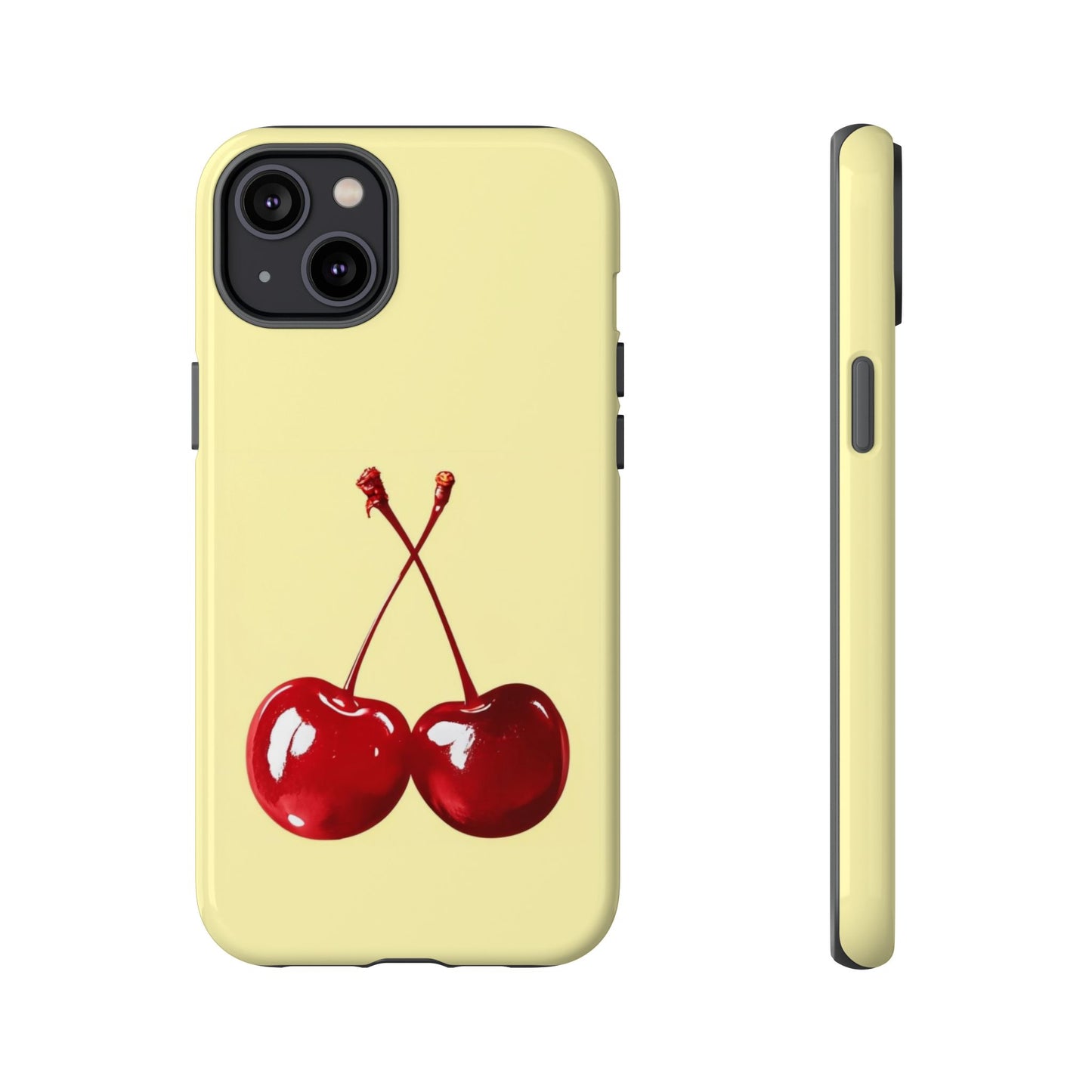 Soft yellow and cherry