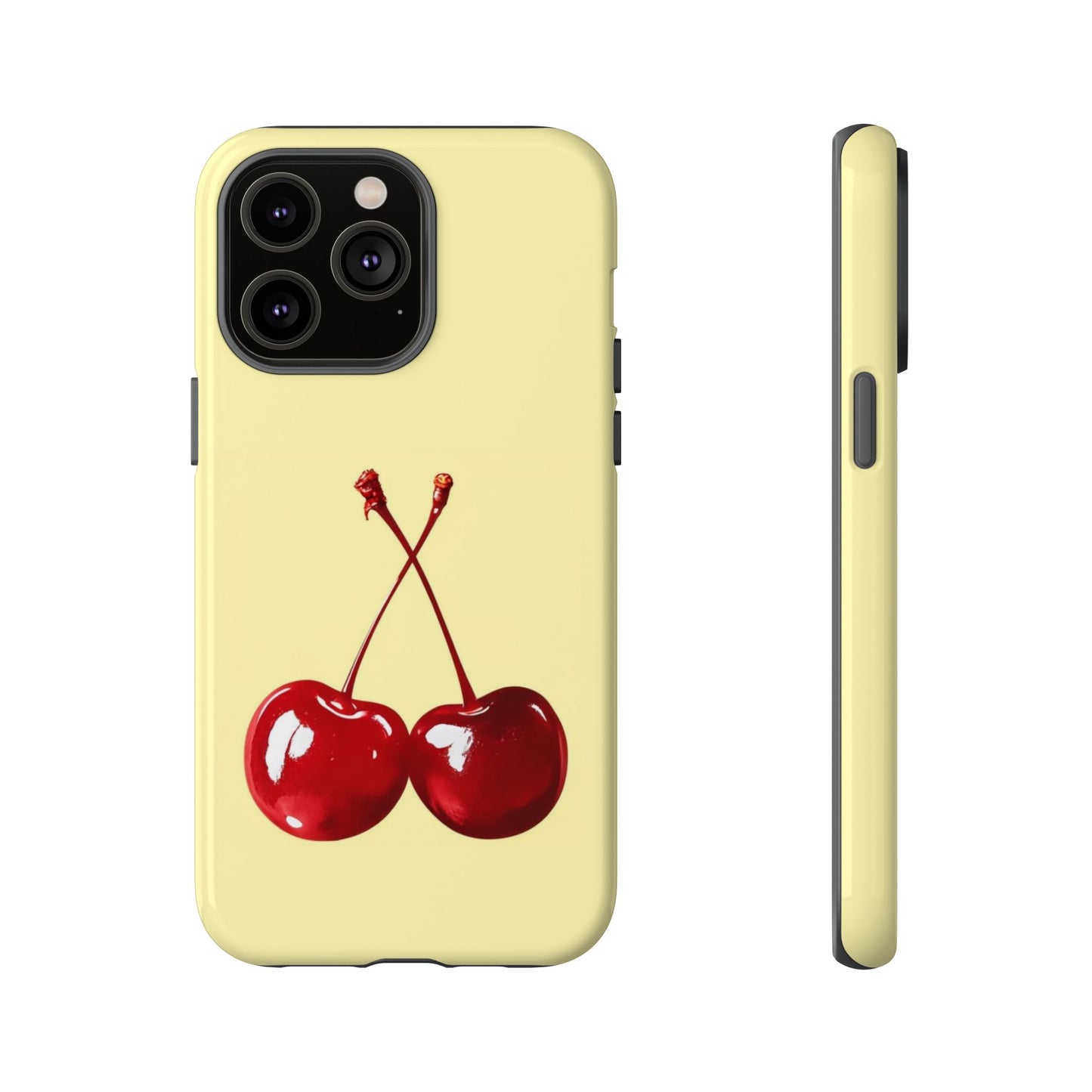 Soft yellow and cherry