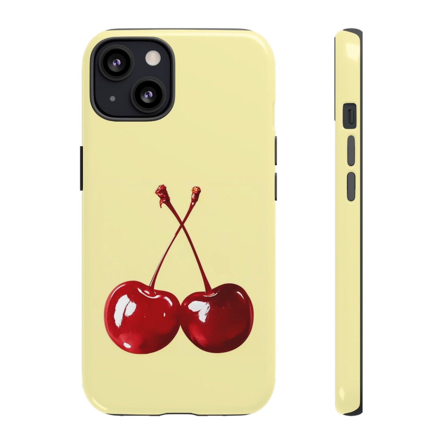 Soft yellow and cherry
