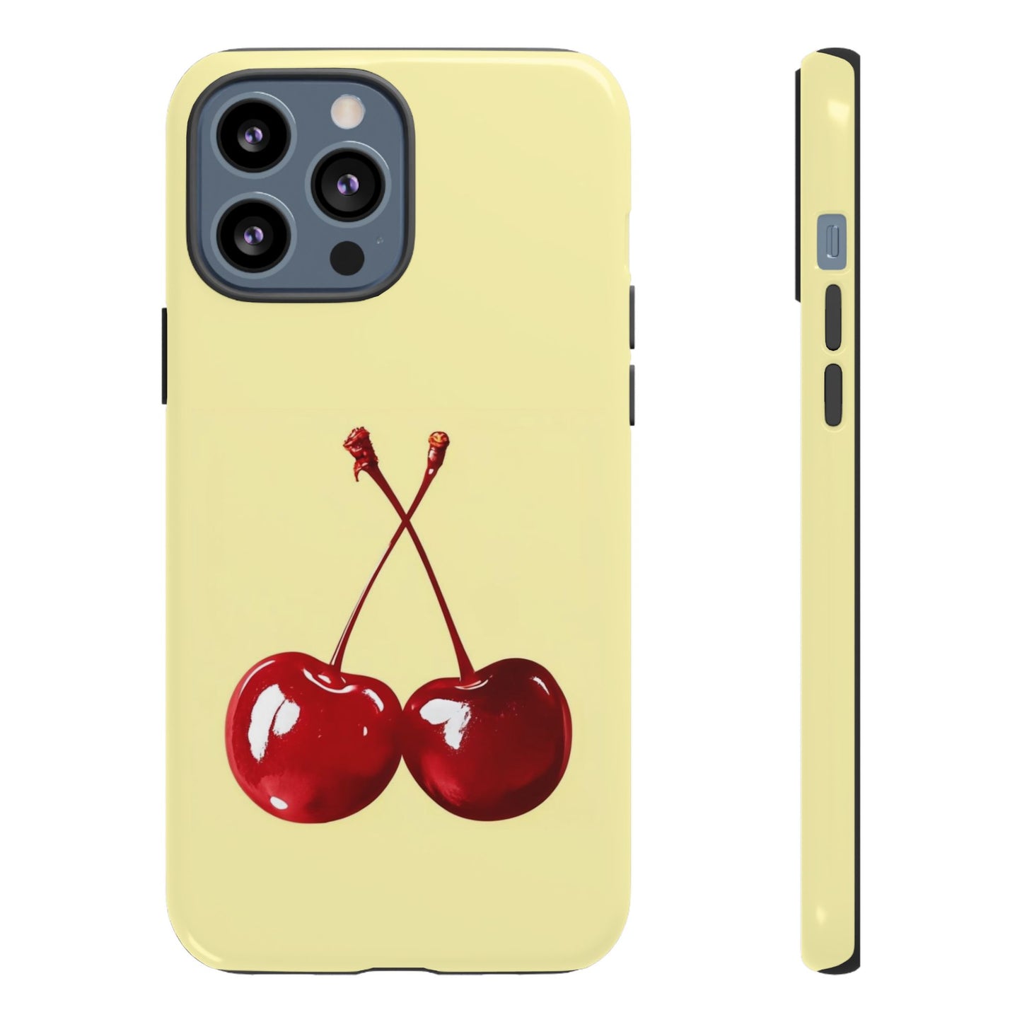 Soft yellow and cherry