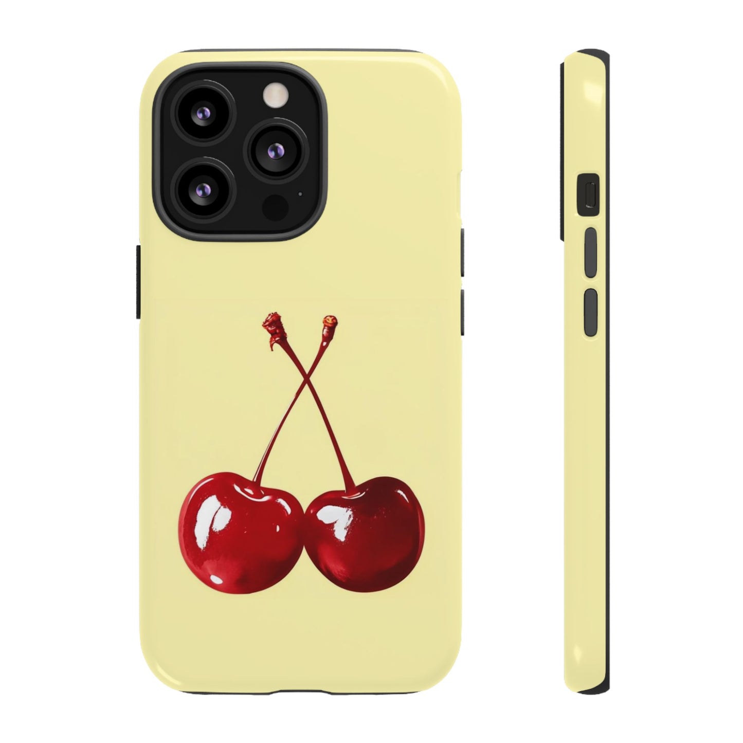 Soft yellow and cherry