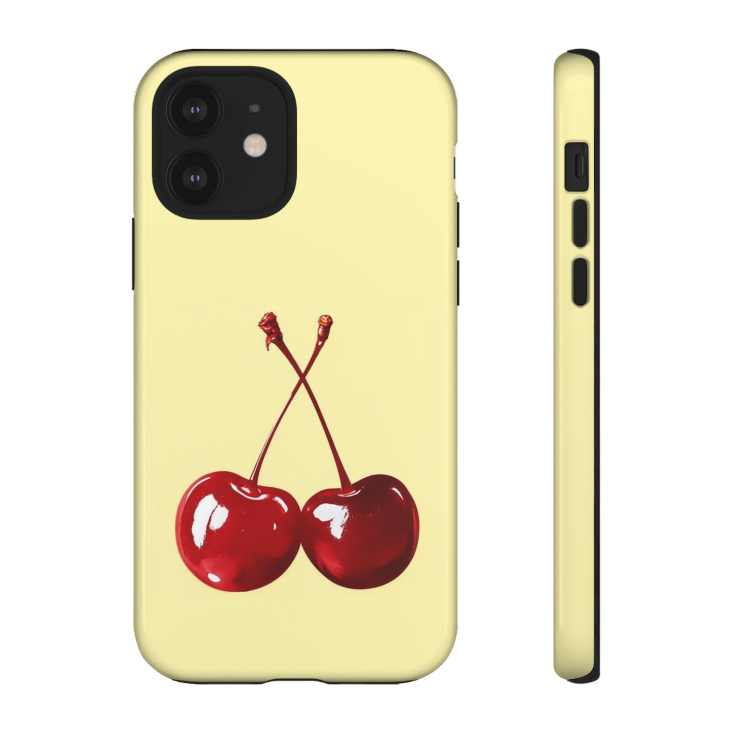 Soft yellow and cherry