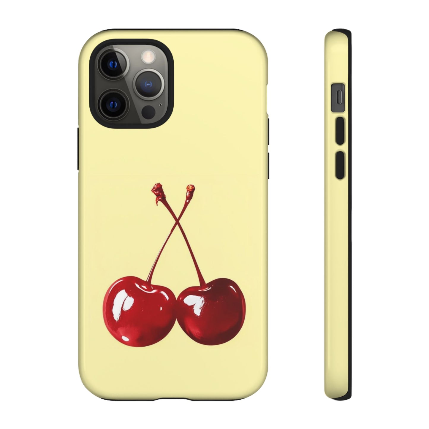 Soft yellow and cherry
