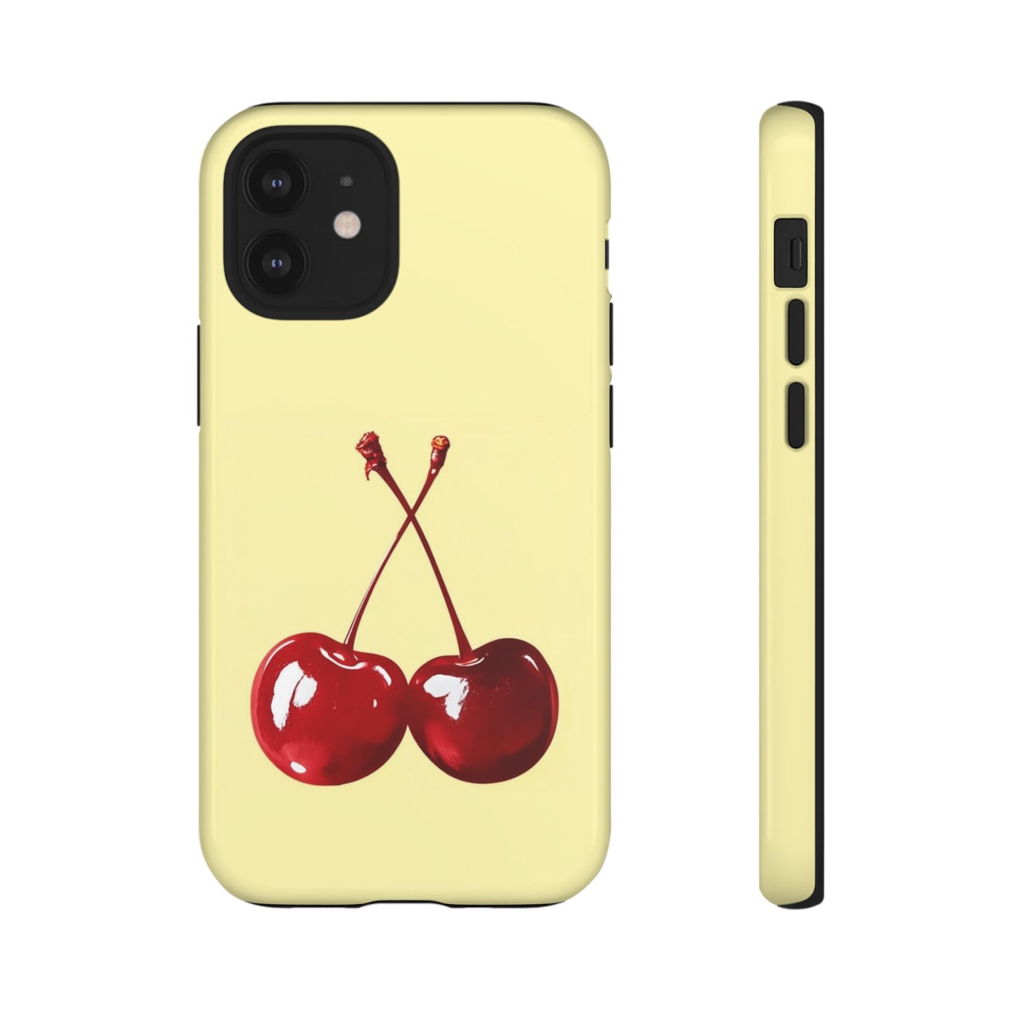 Soft yellow and cherry