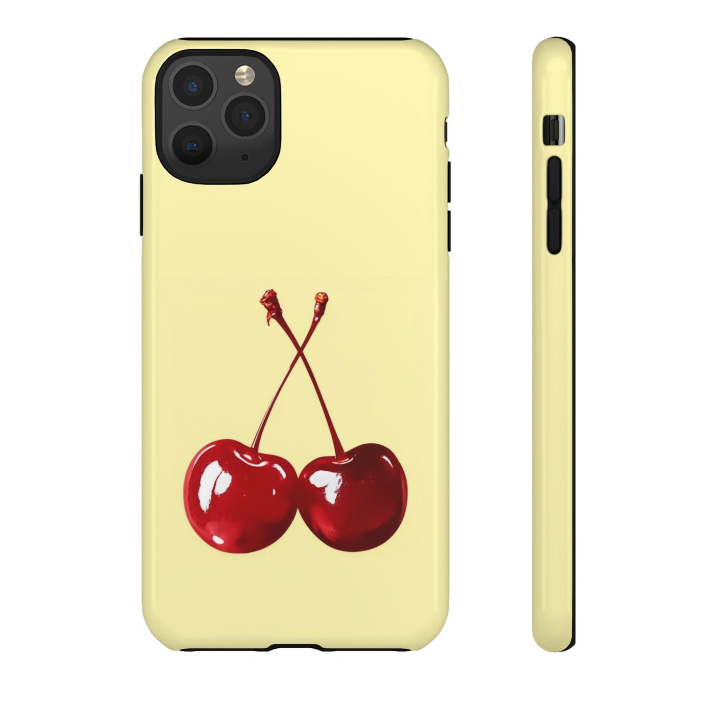 Soft yellow and cherry