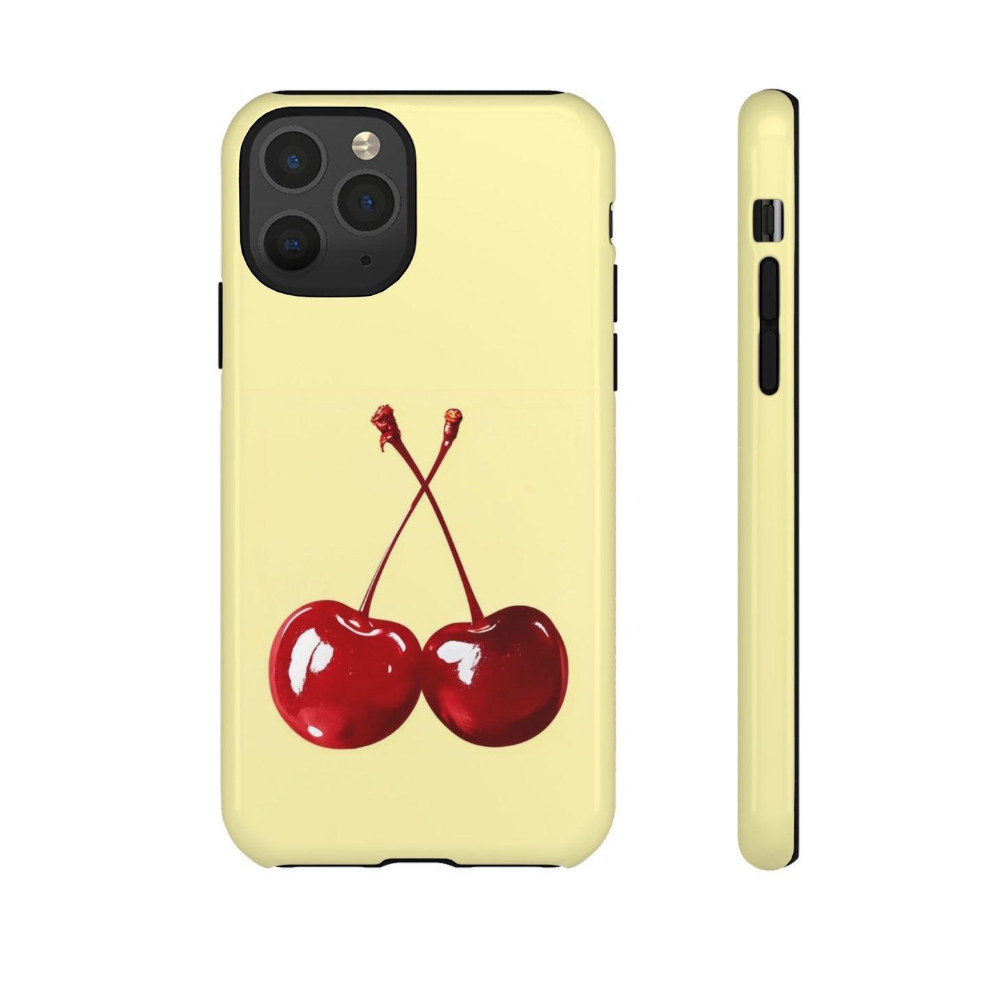 Soft yellow and cherry