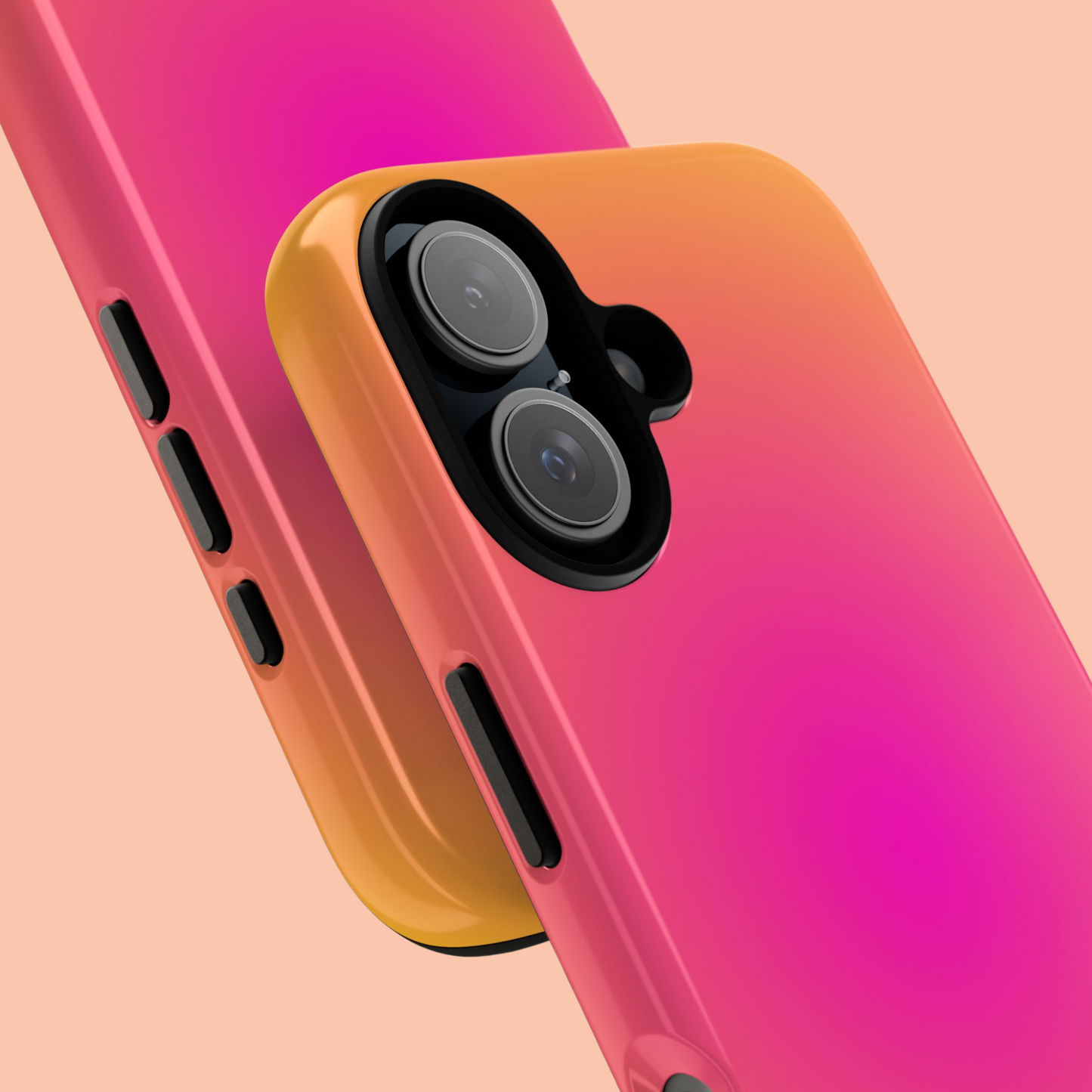 Pink to orange aura