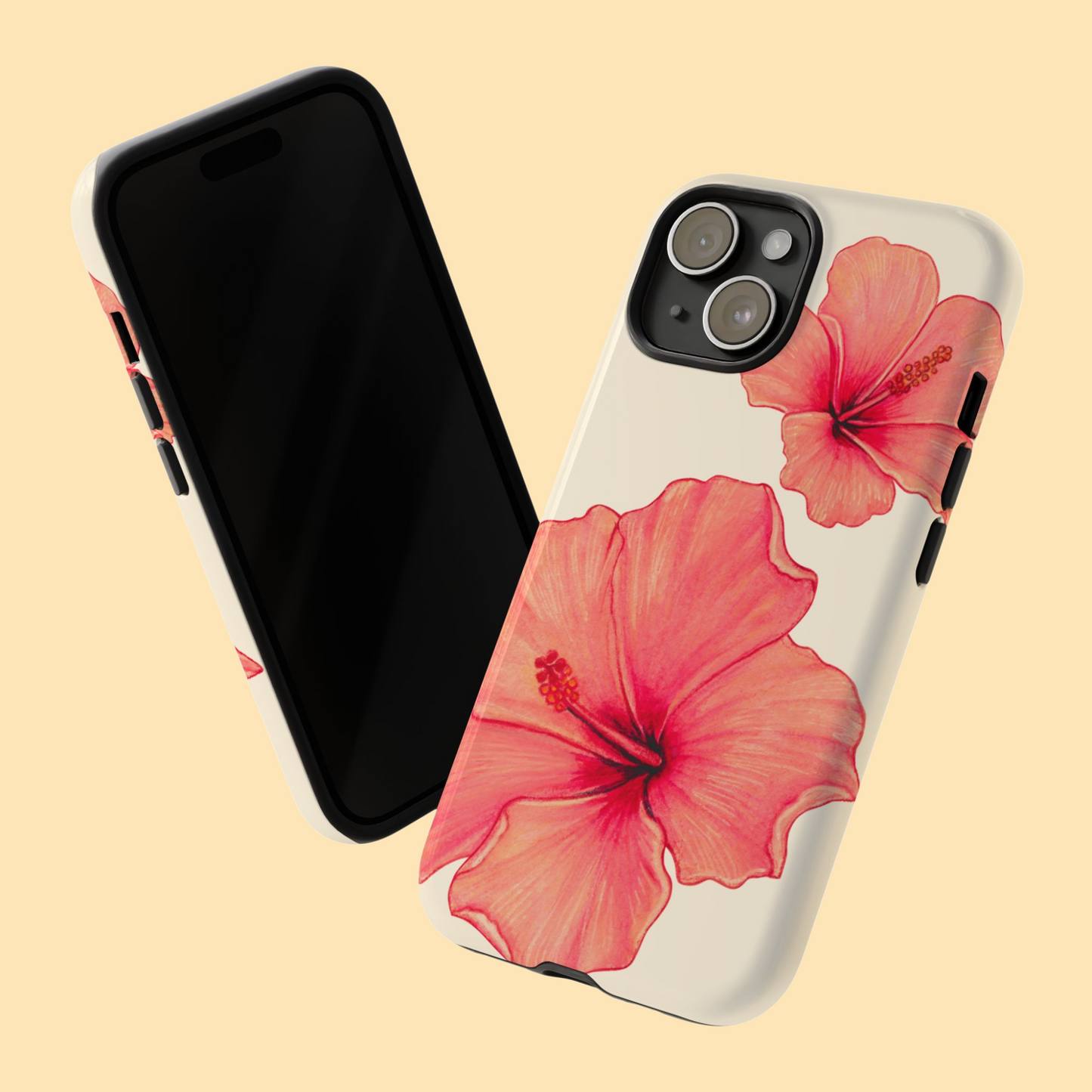 Coral on cream