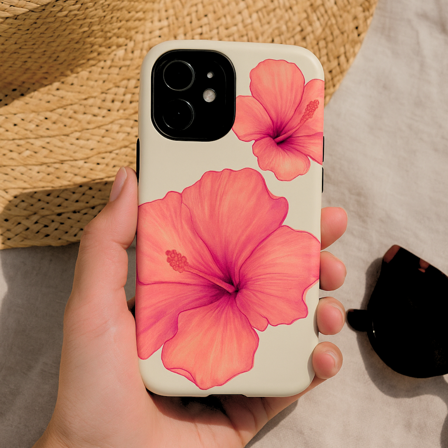 Coral on cream
