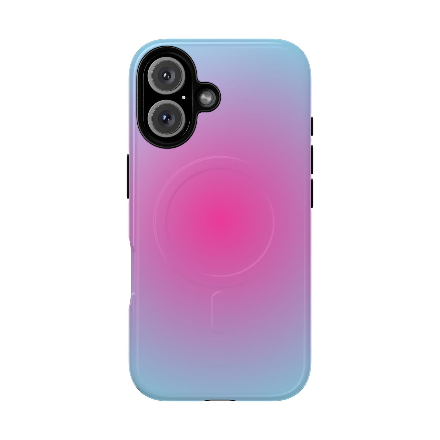 Blue to pink aura