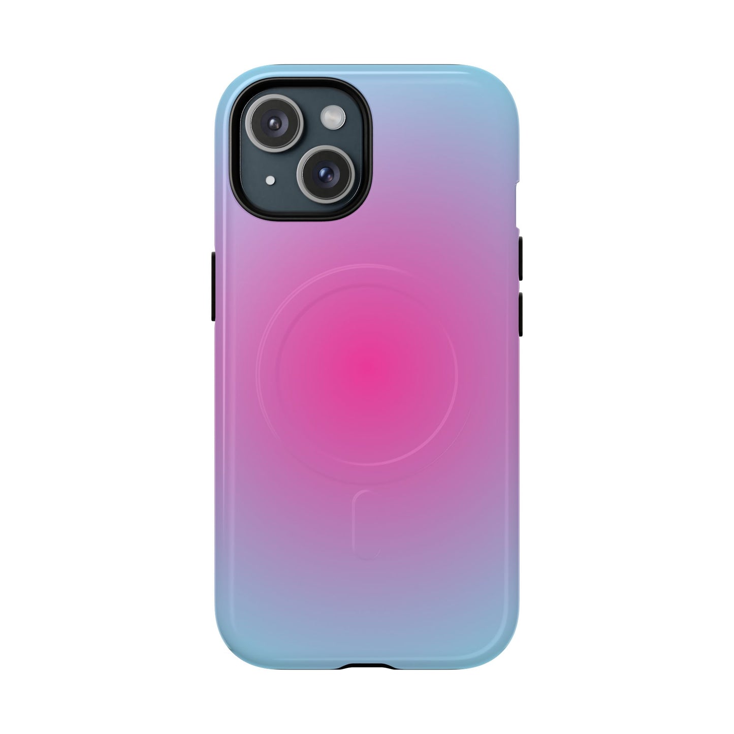 Blue to pink aura