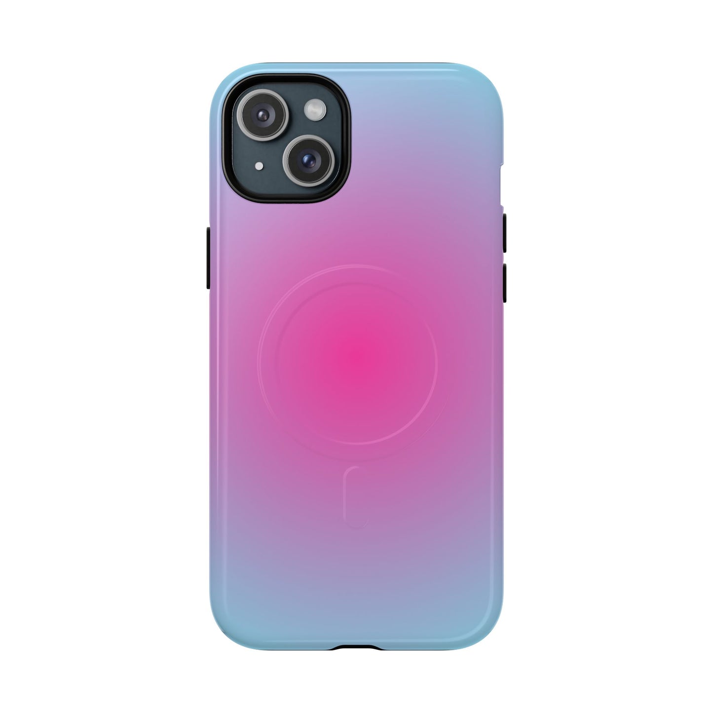 Blue to pink aura