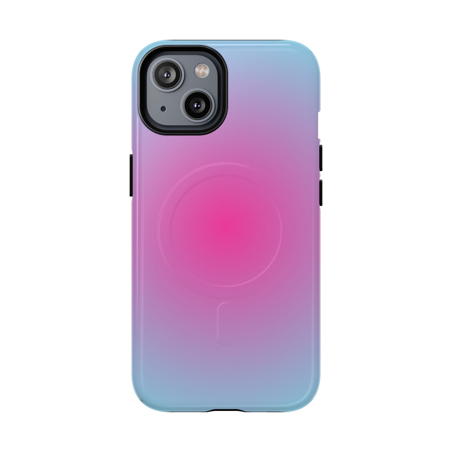 Blue to pink aura