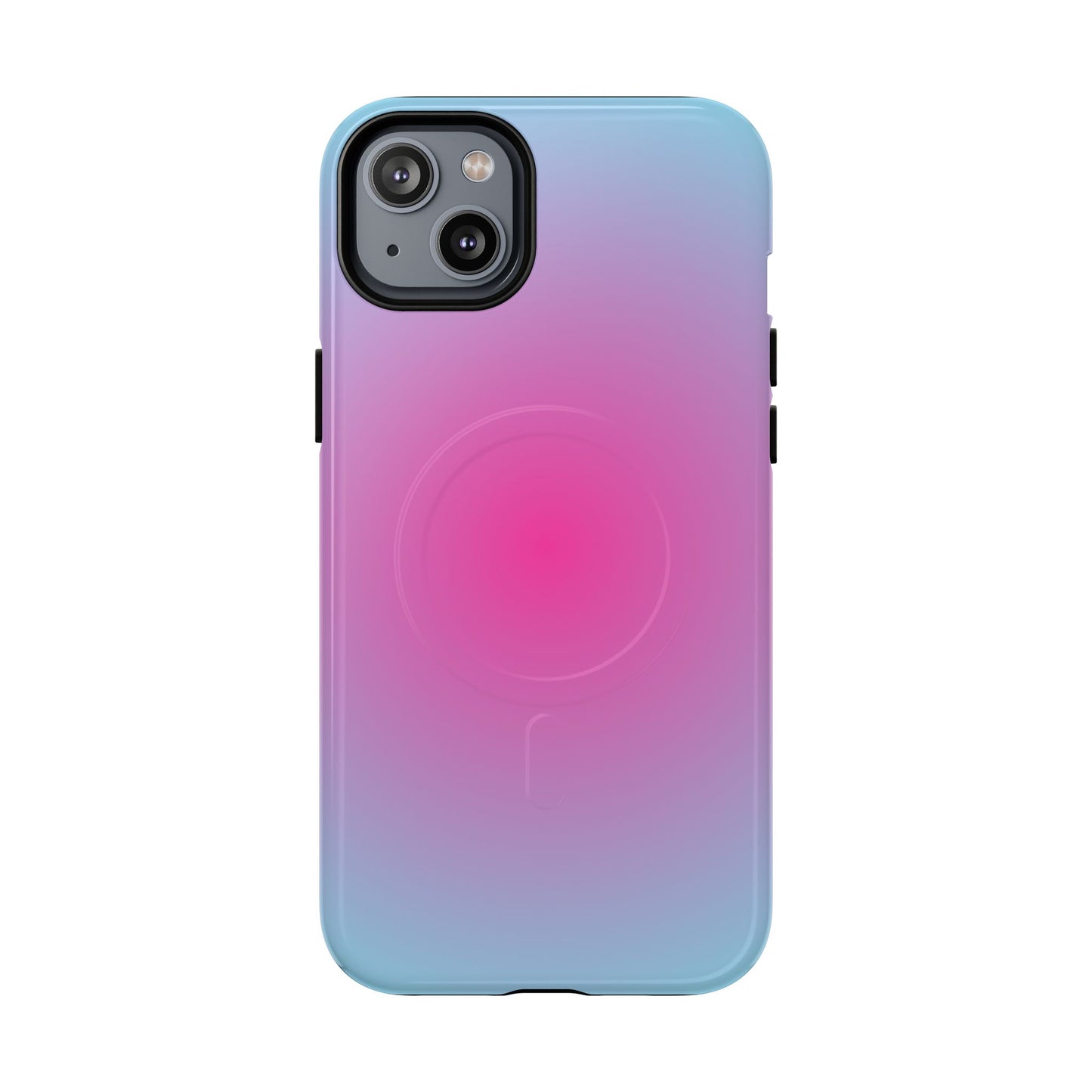 Blue to pink aura