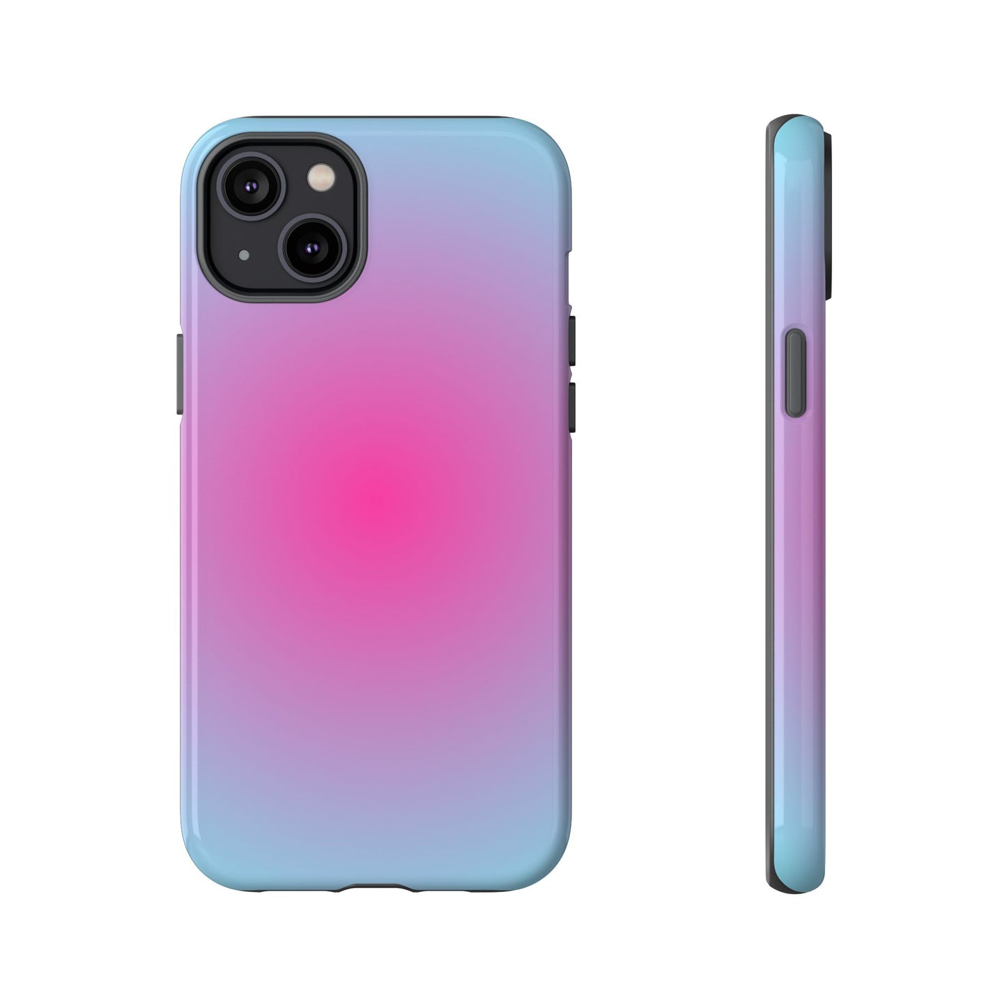 Blue to pink aura
