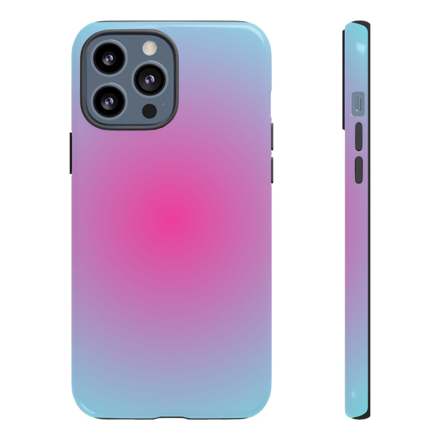 Blue to pink aura