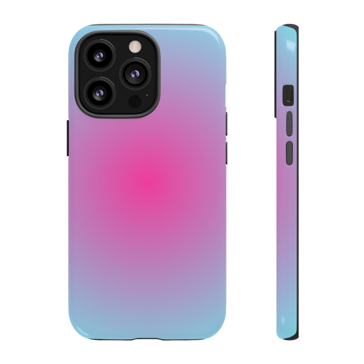 Blue to pink aura