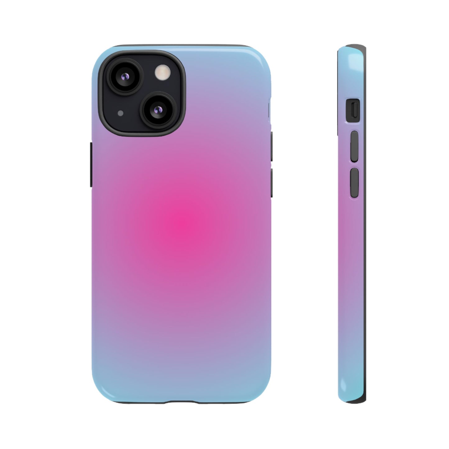 Blue to pink aura