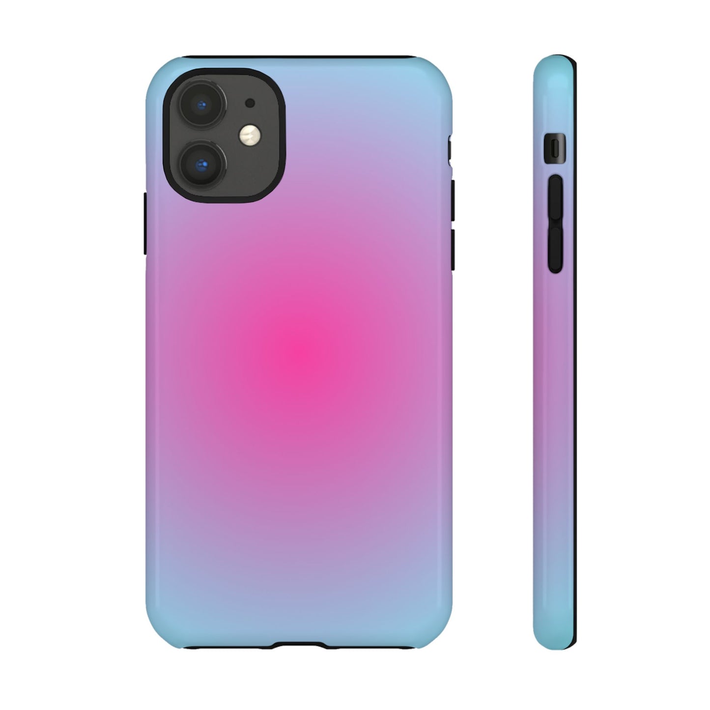 Blue to pink aura