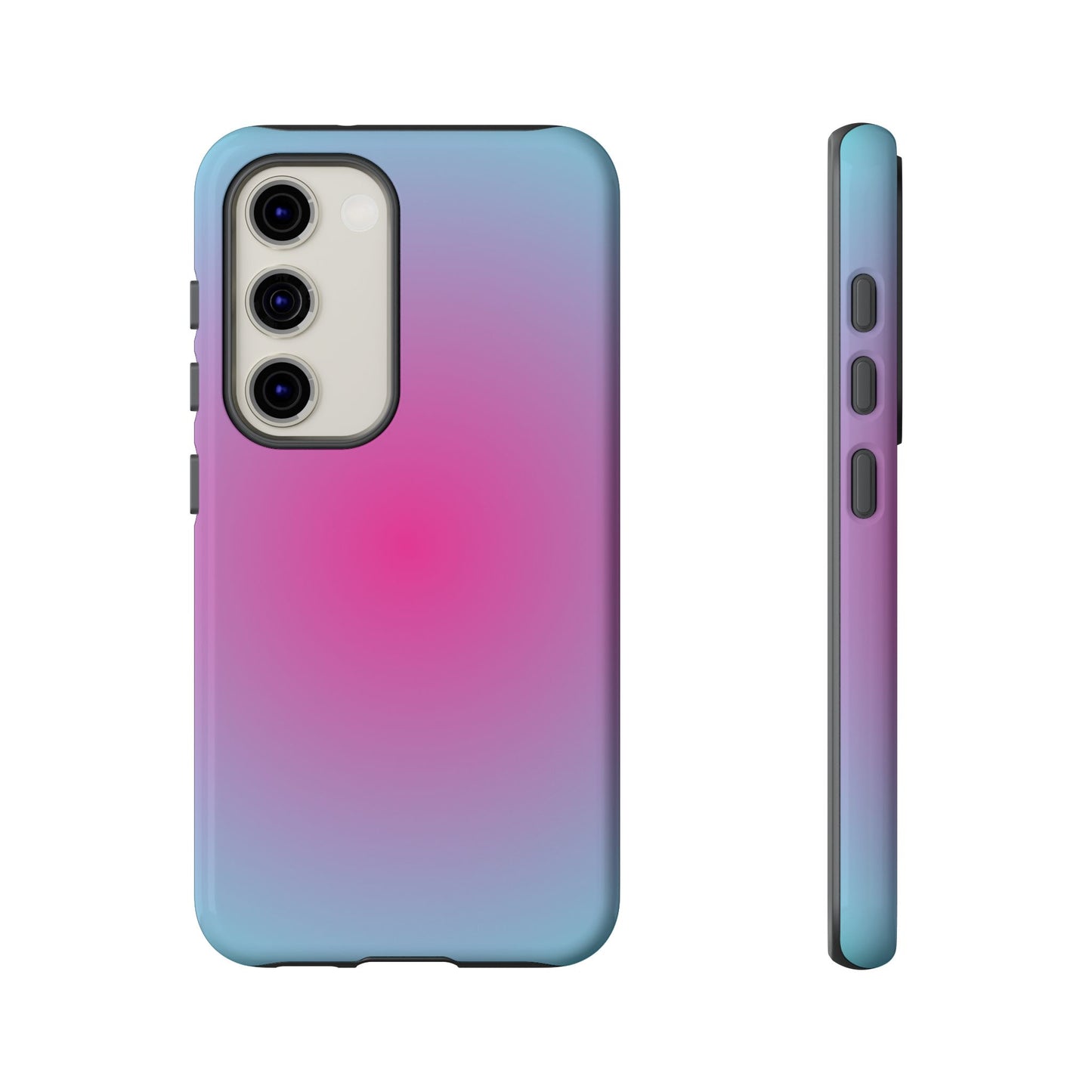 Blue to pink aura