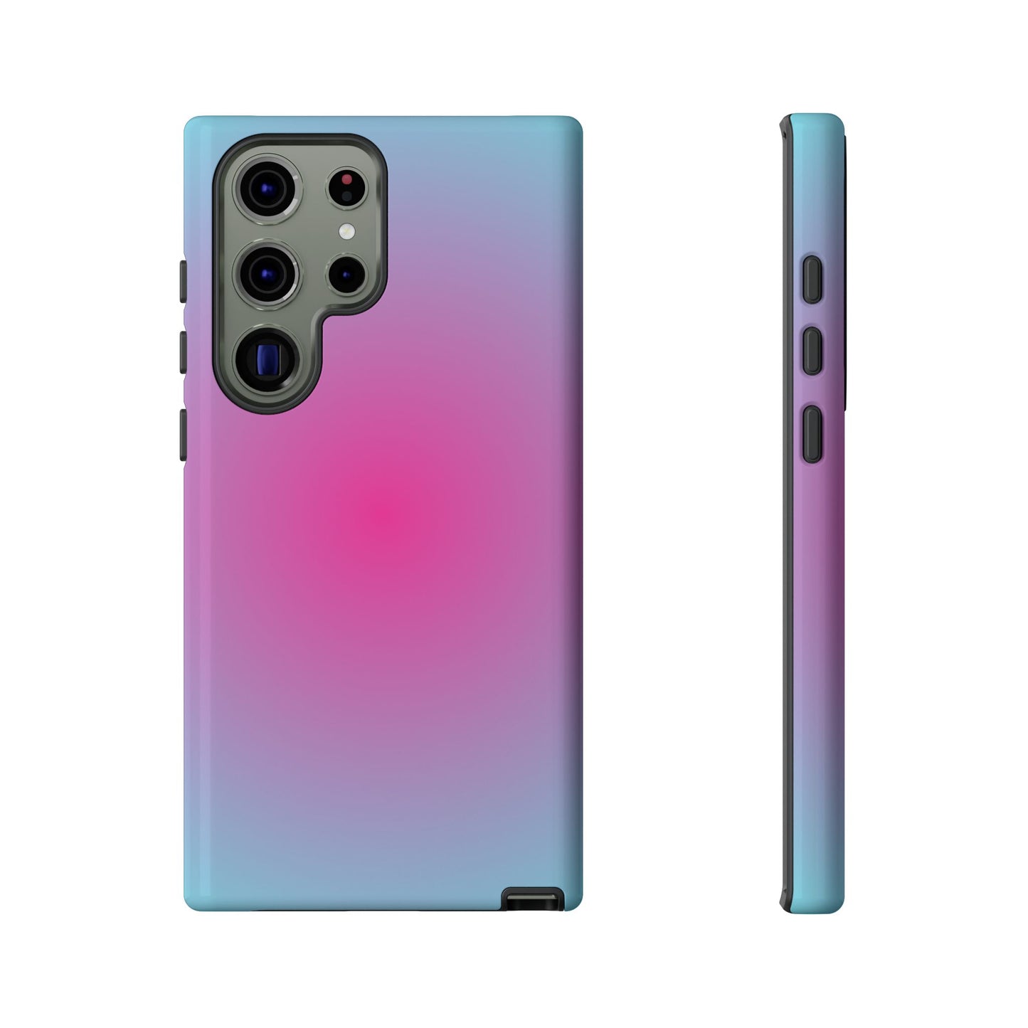 Blue to pink aura