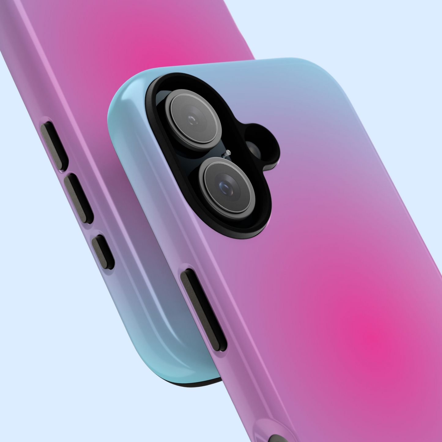 Blue to pink aura