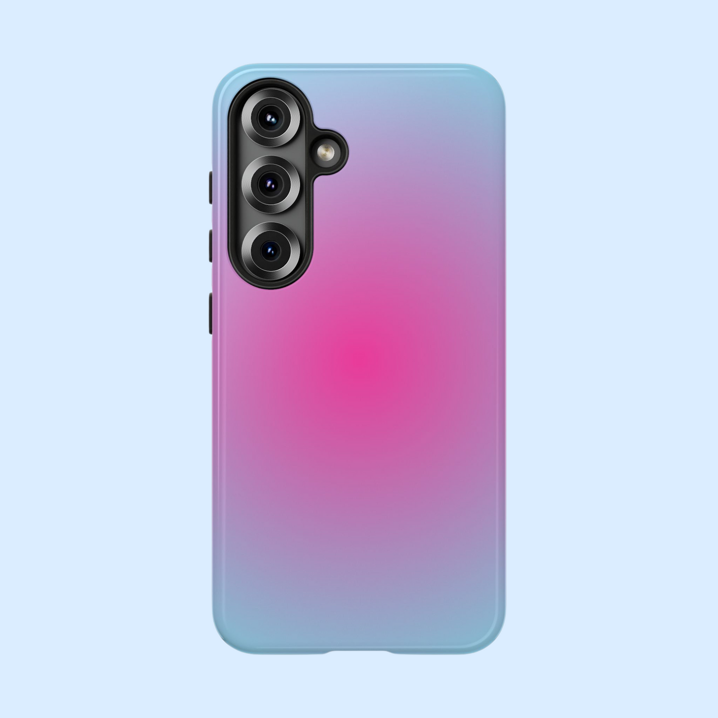 Blue to pink aura