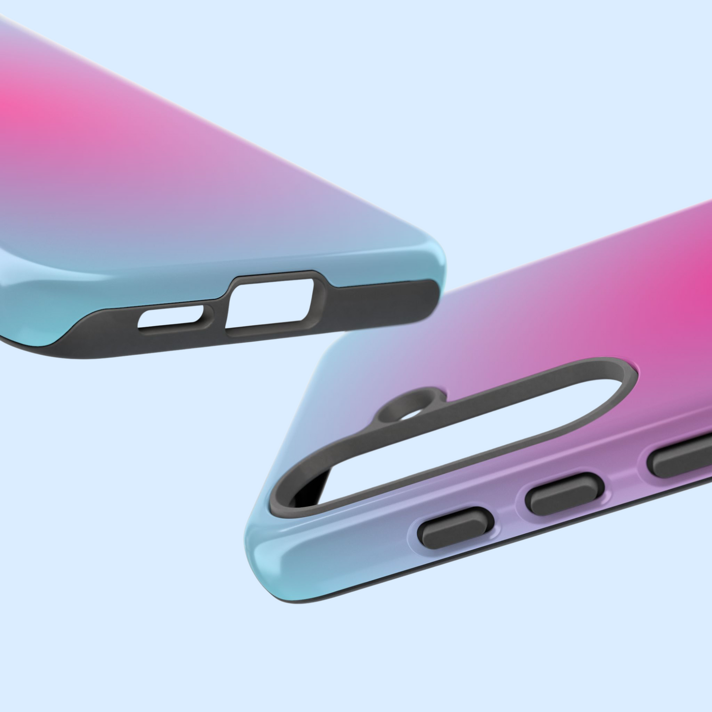 Blue to pink aura